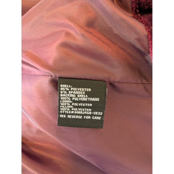 Plum Velvet BNCI Quilted Puffer Vest With Hood & Full Zip Closure M - Picture 4 of 4